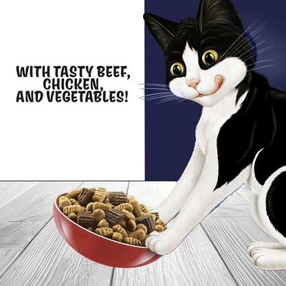 FELIX Doubly Delicious Beef Chicken & Vegetables Dry Cat Food 2kg — image 3