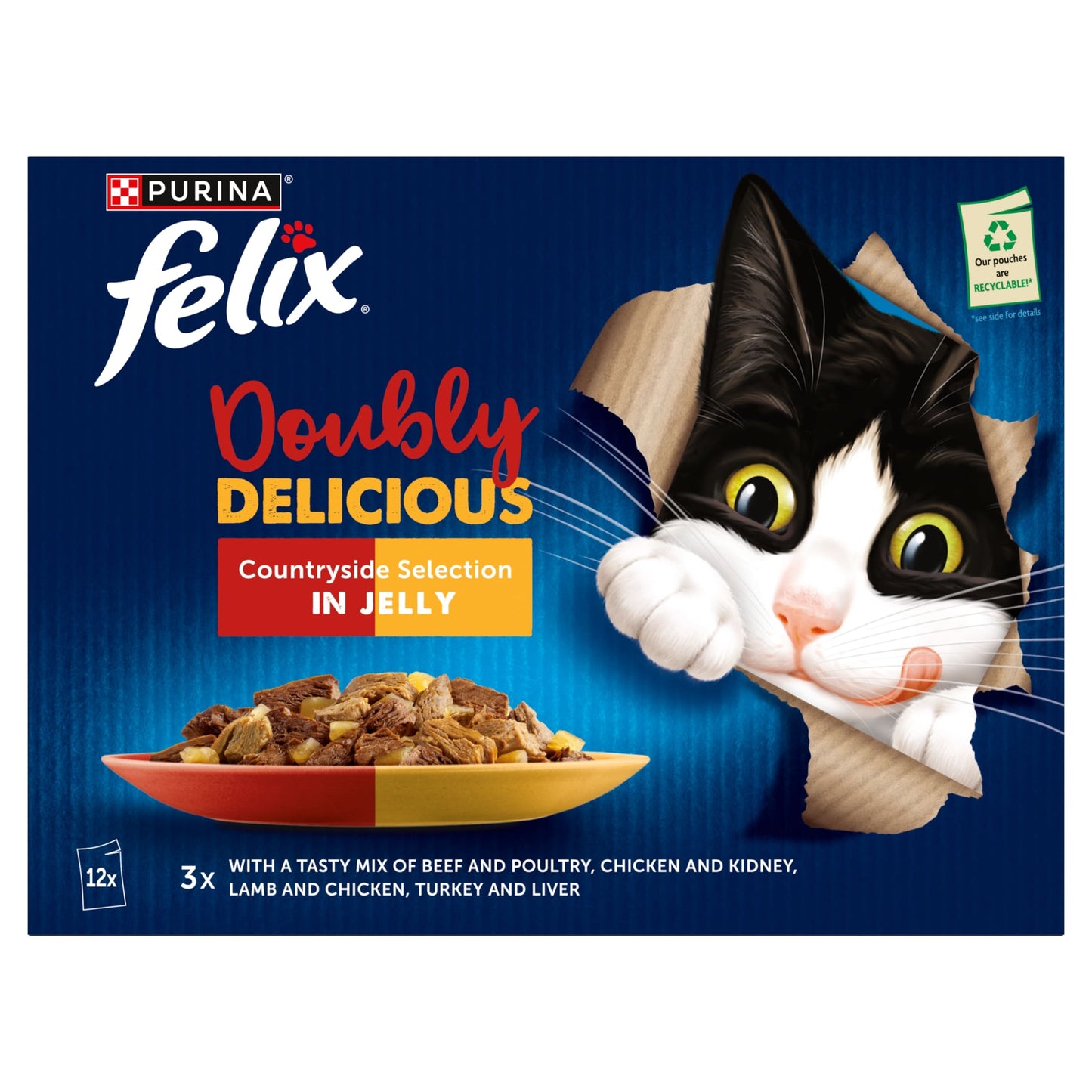 FELIX Doubly Delicious Countryside Selection in Jelly Wet Cat Food 12x85g — image 2