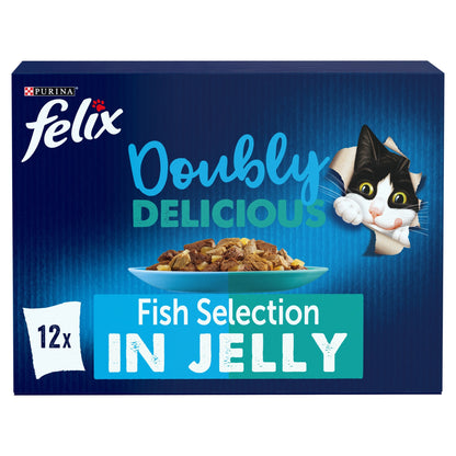 Felix Doubly Delicious Fish Selection in Jelly Wet Cat Food 12x85g — image 1