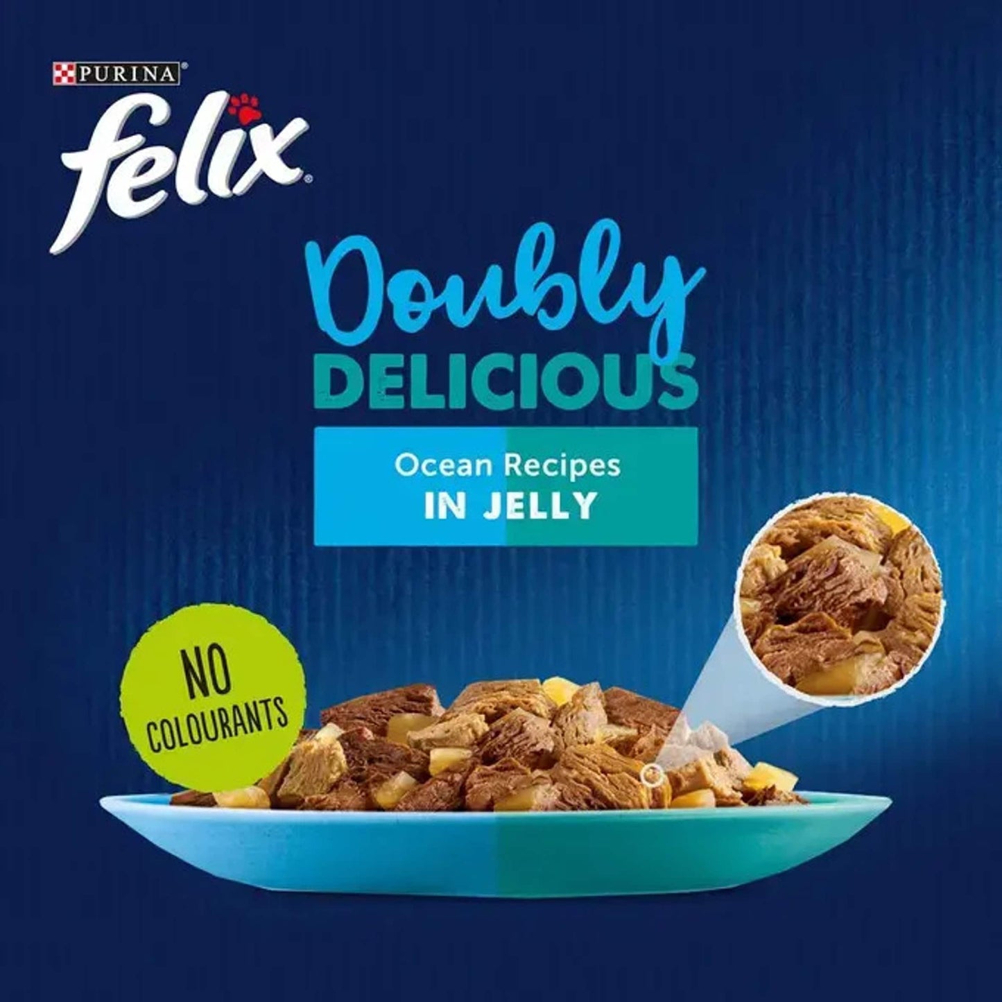 FELIX Doubly Delicious Ocean Recipes in Jelly Wet Cat Food 12x85g — image 3
