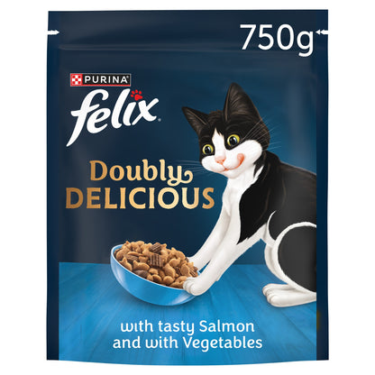 FELIX Doubly Delicious Salmon & Veg Dry Cat Food 750g — image 1
