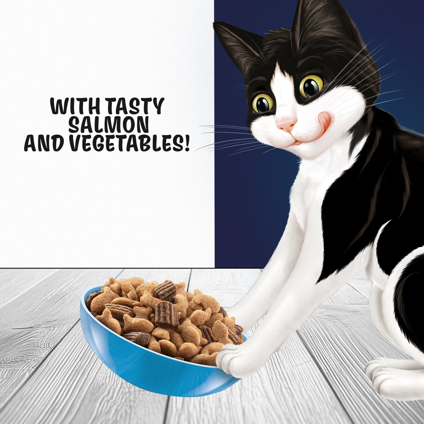 FELIX Doubly Delicious Salmon & Vegetables Dry Cat Food 2kg — image 3