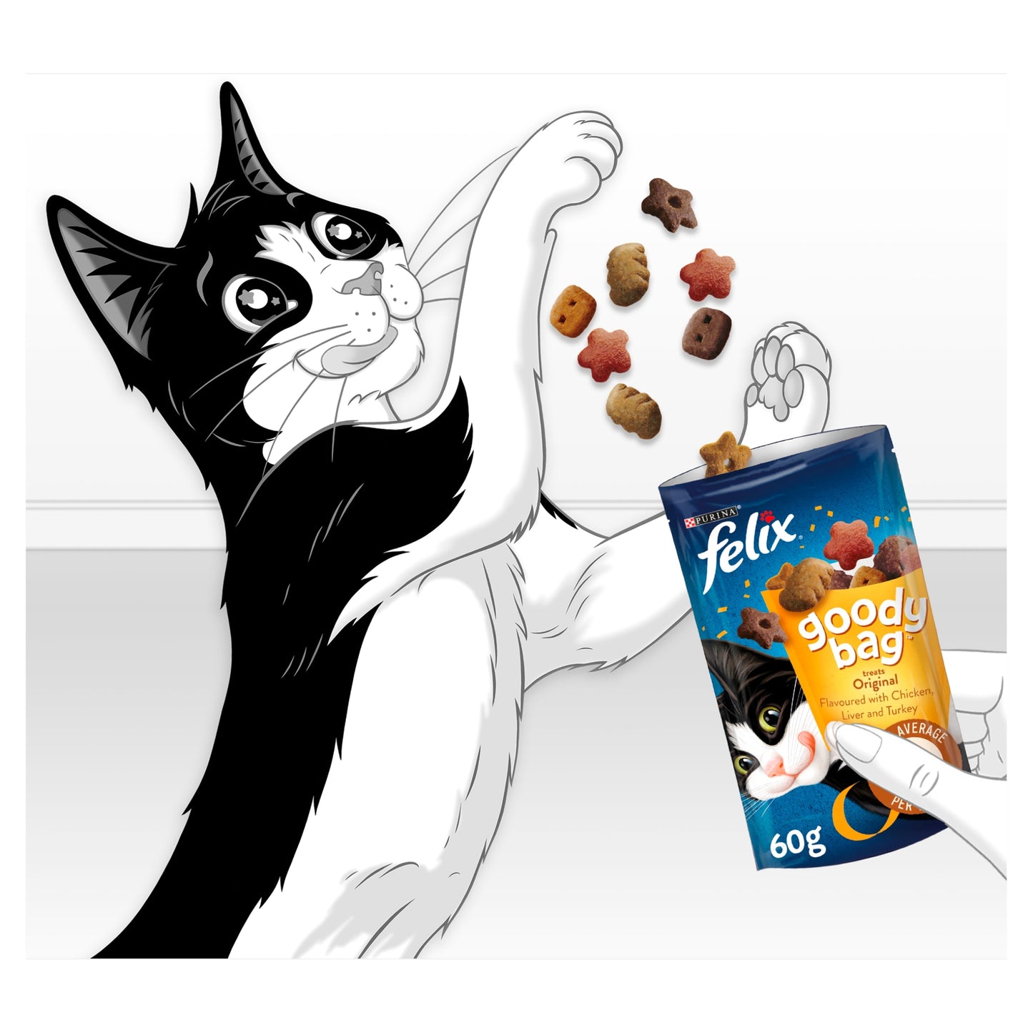 Felix Goody Bag Cat Treats Original Mix 60G — image 4