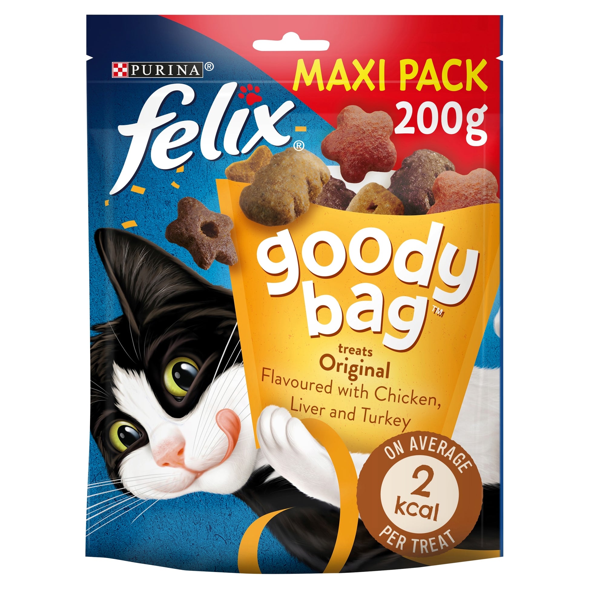 FELIX Goody Bag Original Chicken; Liver and Turkey Cat Treats 200g — image 1