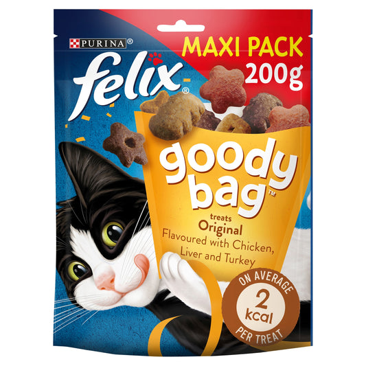 FELIX Goody Bag Original Chicken; Liver and Turkey Cat Treats 200g — image 1