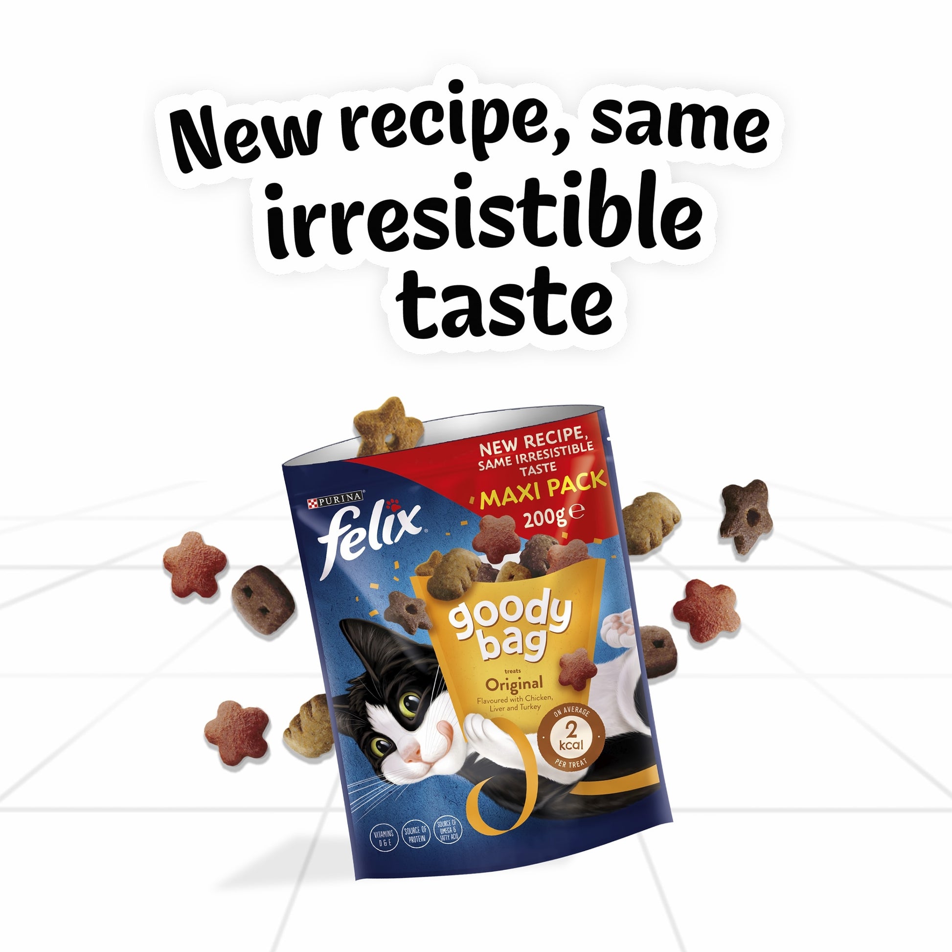 FELIX Goody Bag Original Chicken; Liver and Turkey Cat Treats 200g — image 2