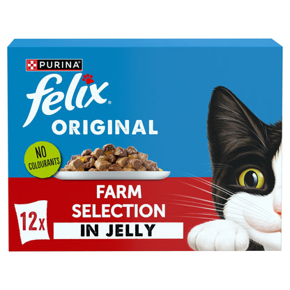 FELIX ORIGINAL Farm Selection in Jelly Wet Cat Food 12x85g — image 1