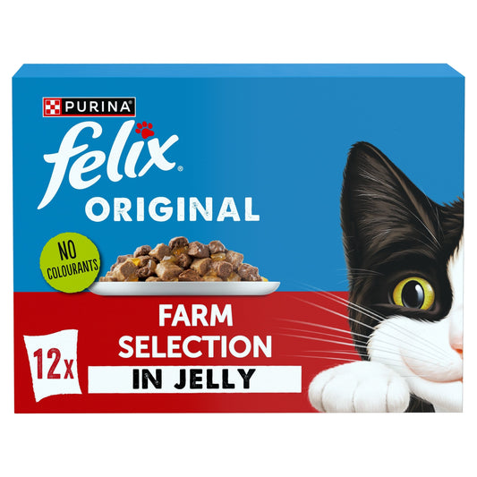 FELIX ORIGINAL Farm Selection in Jelly Wet Cat Food 12x85g — image 1