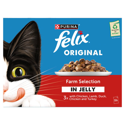FELIX ORIGINAL Farm Selection in Jelly Wet Cat Food 12x85g — image 2