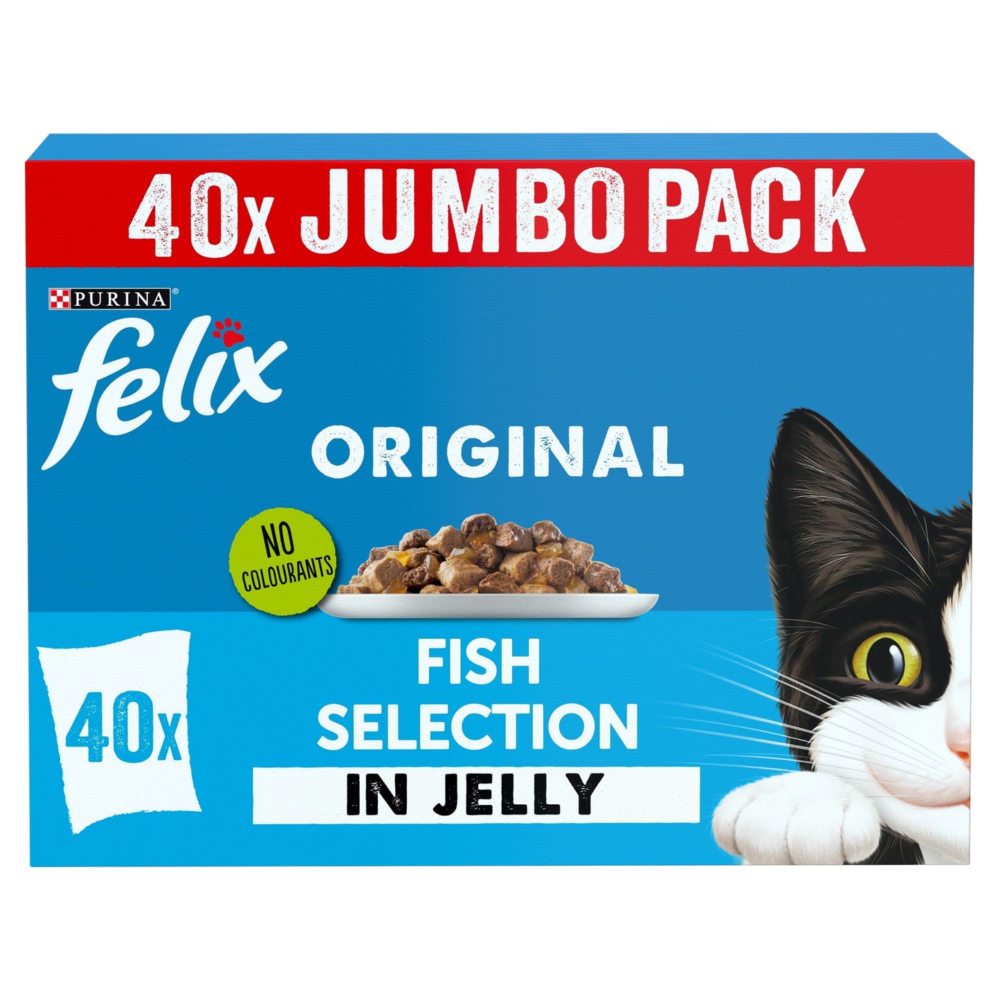 FELIX Original Fish Selection in Jelly Wet Cat Food 40x85g — image 1