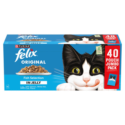 FELIX Original Fish Selection in Jelly Wet Cat Food 40x85g — image 2