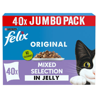 FELIX Original Mixed Selection in Jelly Wet Cat Food 40x85g — image 1