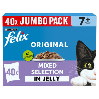 FELIX Original Senior 7+ Mixed Selection in Jelly Wet Cat Food 40x85g — image 1