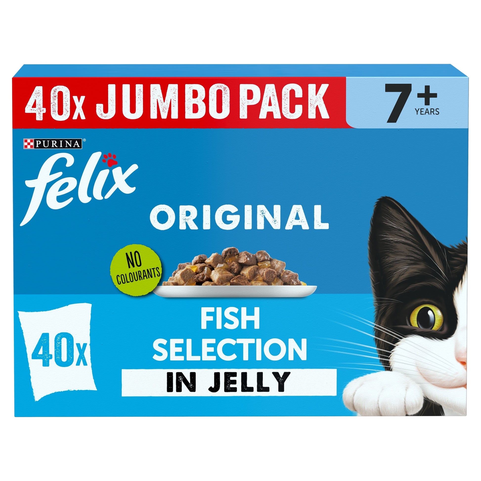 Felix Original Senior Fish Selection in Jelly Cat food 40x85g — image 1