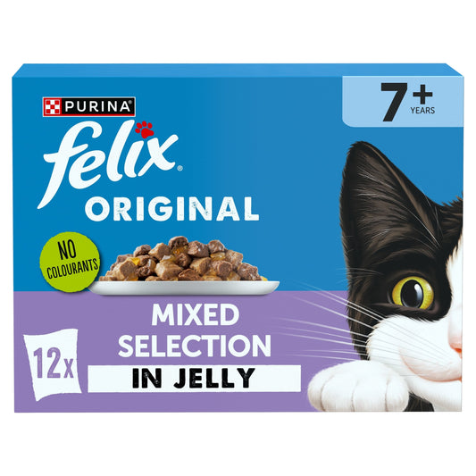 FELIX ORIGINAL Senior Mixed Selection in Jelly Wet Cat Food 12x85g — image 1