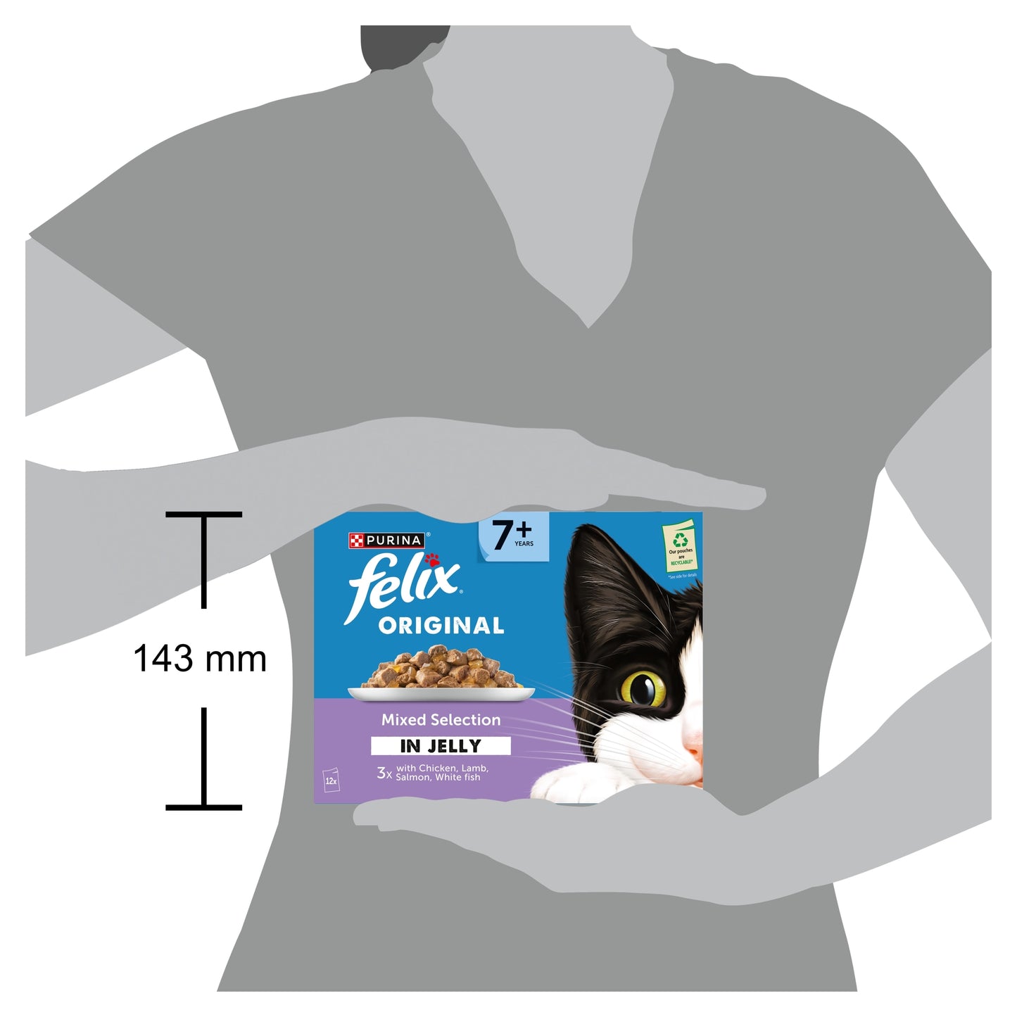 FELIX ORIGINAL Senior Mixed Selection in Jelly Wet Cat Food 12x85g — image 5