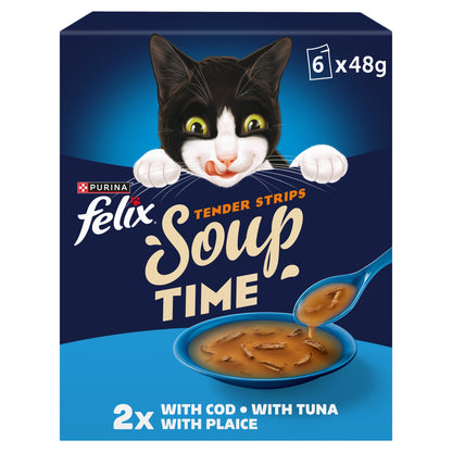 FELIX Soup Tender Strips Fish Selection Wet Cat Food 6x48g — image 1
