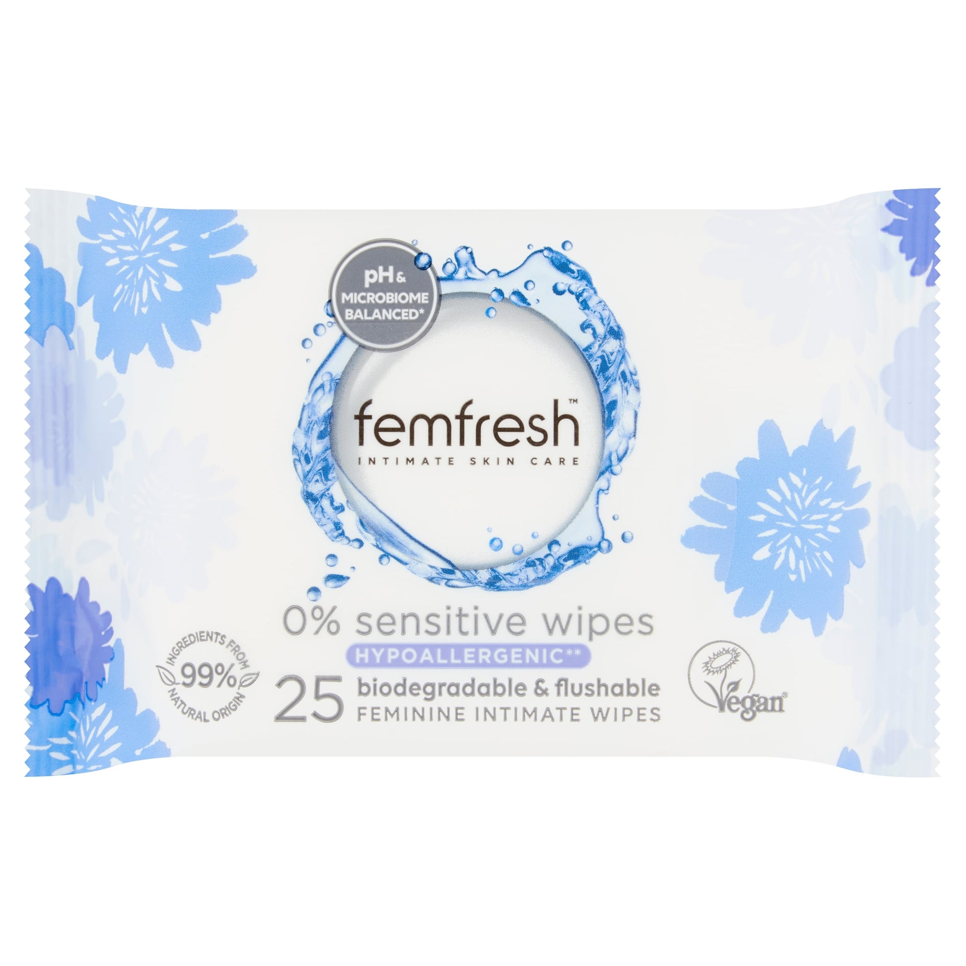 Femfresh 0% Sensitive Wipes 25 Pack — image 1