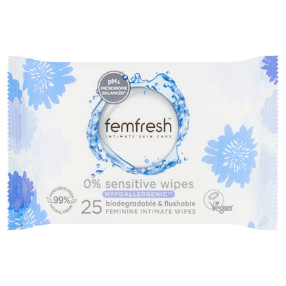 Femfresh 0% Sensitive Wipes 25 Pack — image 1