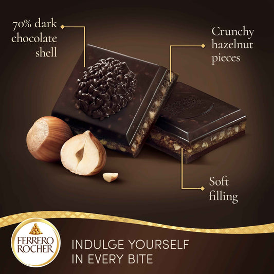 FERRERO ROCHER Hazelnut & 70% Dark Chocolate Bar 90g