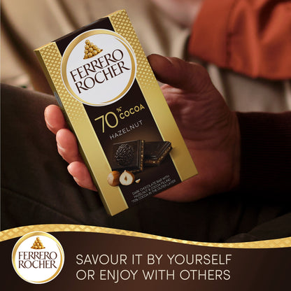 Ferrero Rocher Hazelnut & 70% Dark Chocolate Bar 90g — image 4