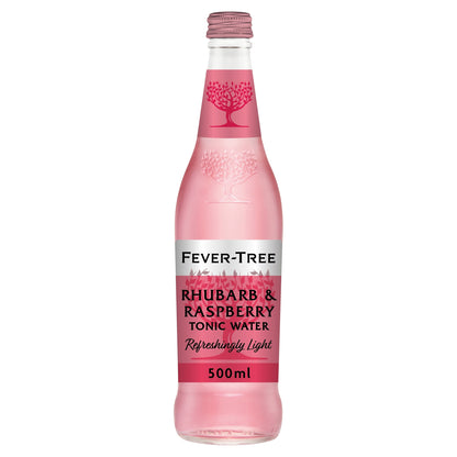 Fever-Tree Rhubarb & Raspberry Tonic Water Bottle 500ml — image 1