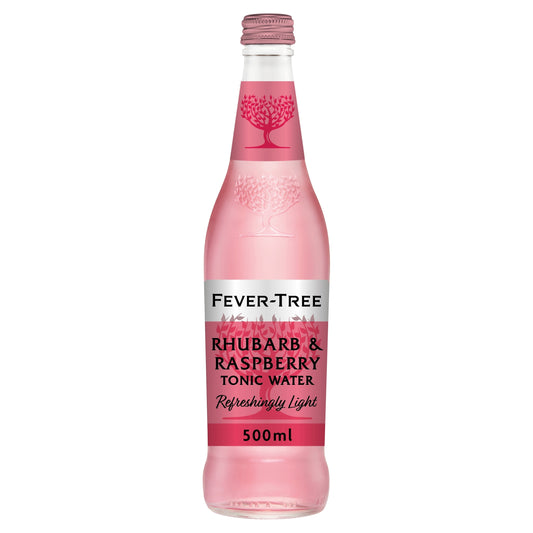 Fever-Tree Rhubarb & Raspberry Tonic Water Bottle 500ml — image 1