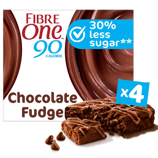 Fibre One 90 Calorie Chocolate Fudge Brownies Snack Bars 4 x 24g — image 1