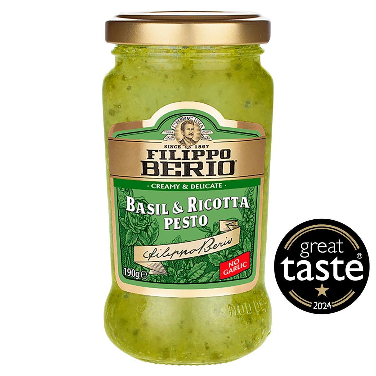 Filippo Berio Basil & Ricotta Pesto 190g — image 1