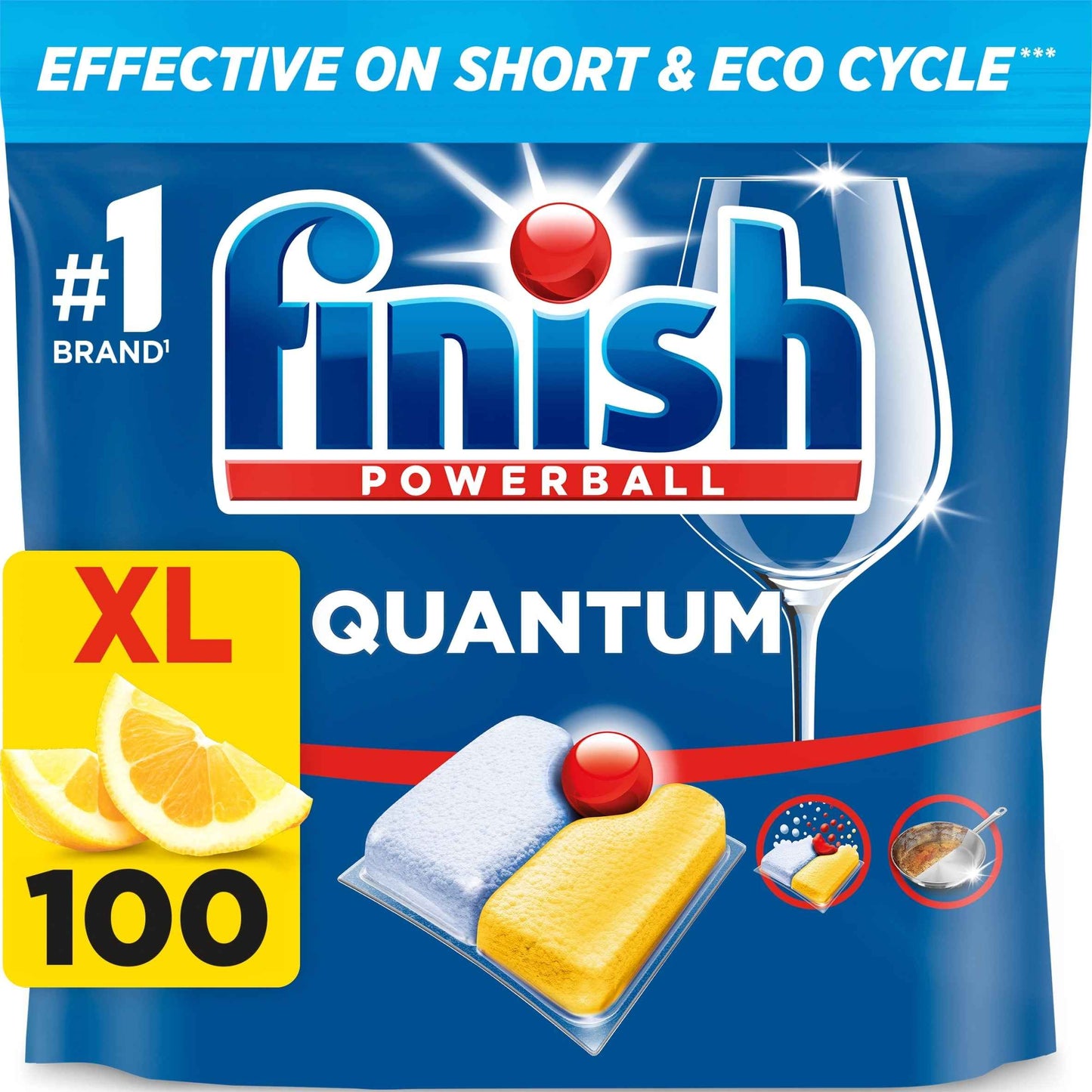 FINISH Quantum All In One 100 Dishwasher Tablets Lemon 1040g