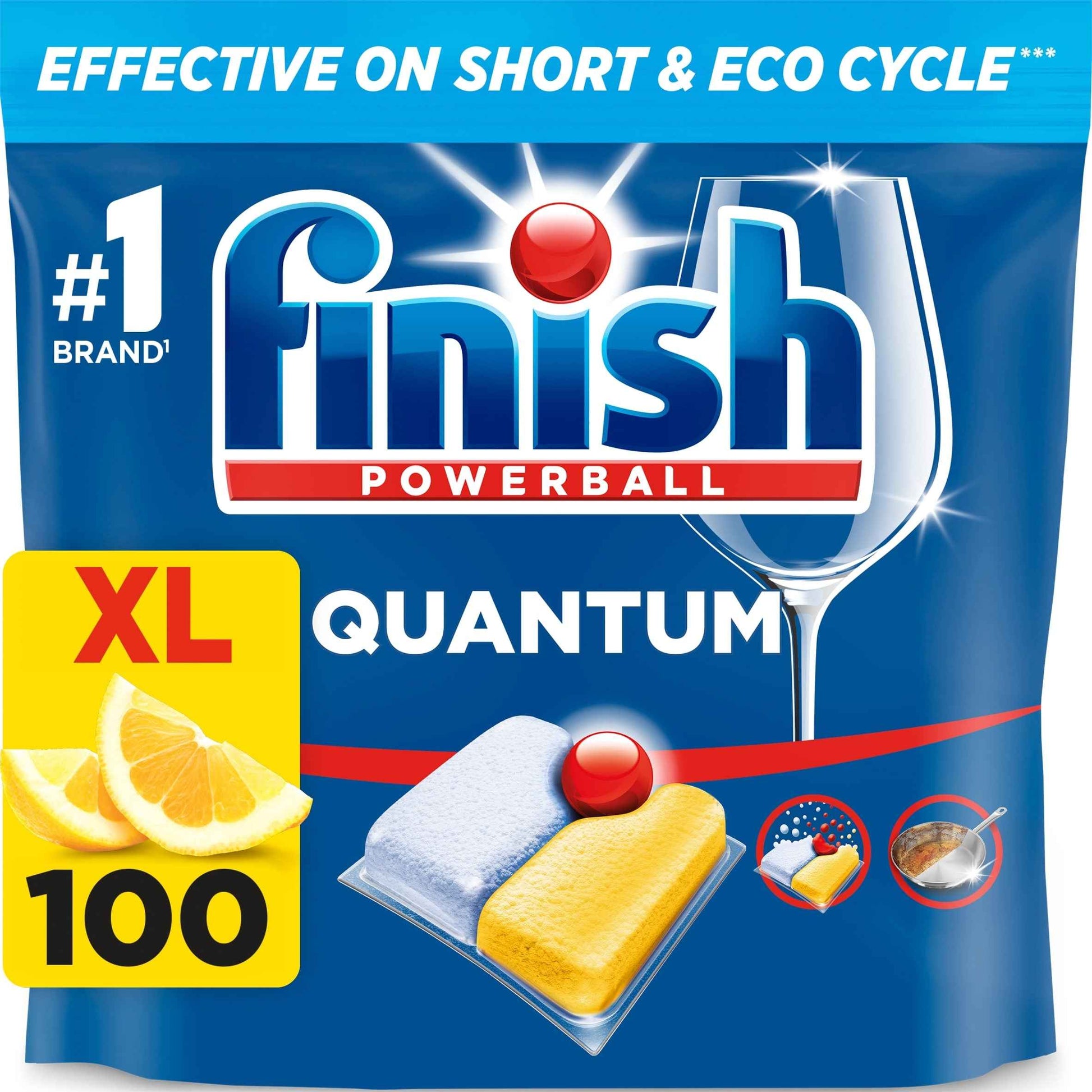 FINISH Quantum All In One 100 Dishwasher Tablets Lemon 1040g