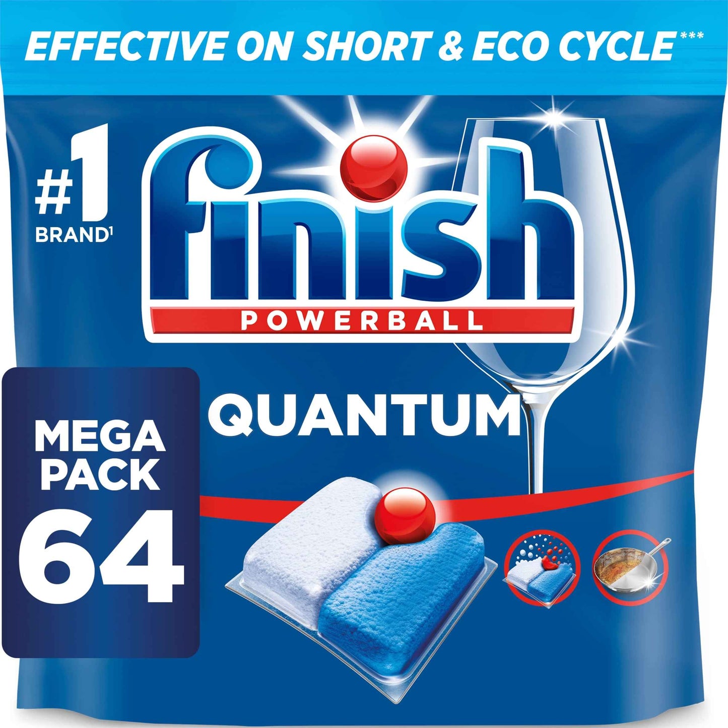 FINISH Quantum All In One 64 Dishwasher Tablets Regular 665.6g
