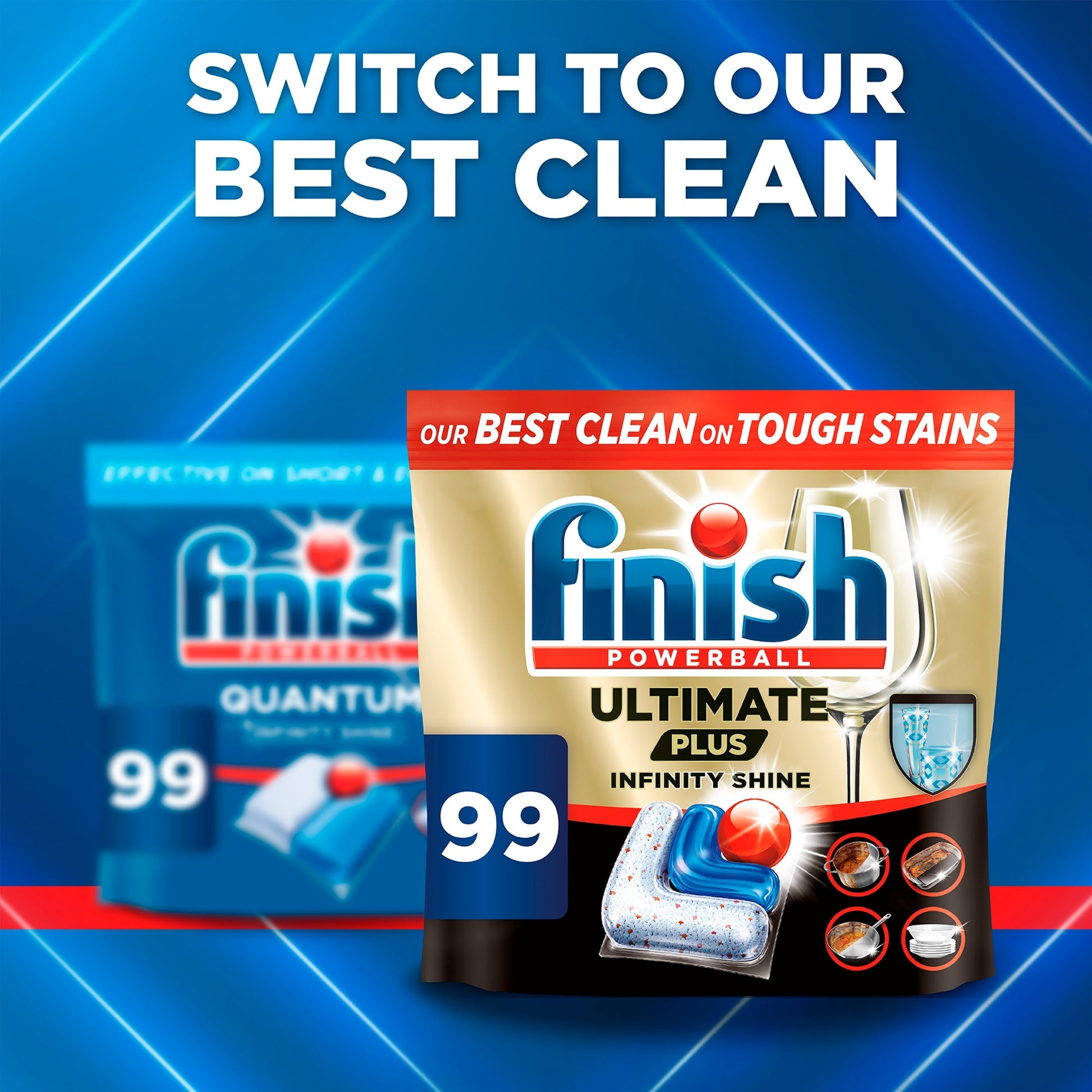 Finish Quantum All In One 64 Dishwasher Tablets Regular 665.6g — image 5