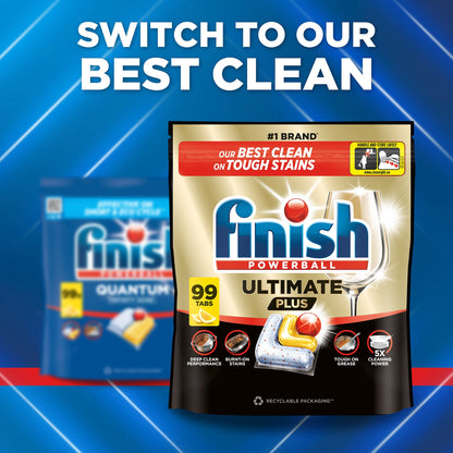 Finish Quantum All In One Lemon 64s Dishwasher Tablets 665.6g — image 5