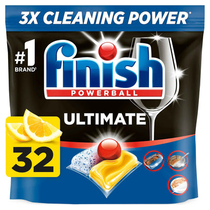 FINISH Ultimate All In One 32 Dishwasher Tablets Lemon 412.8g