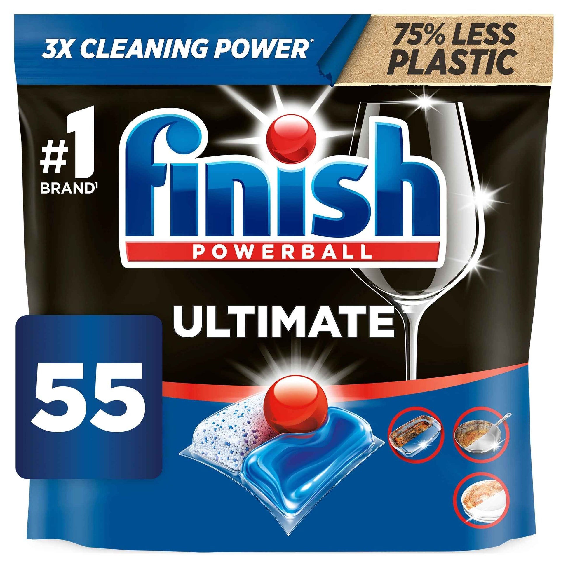 FINISH Ultimate All In One Dishwasher Tablets - Fresh 55 Pack 709.5g