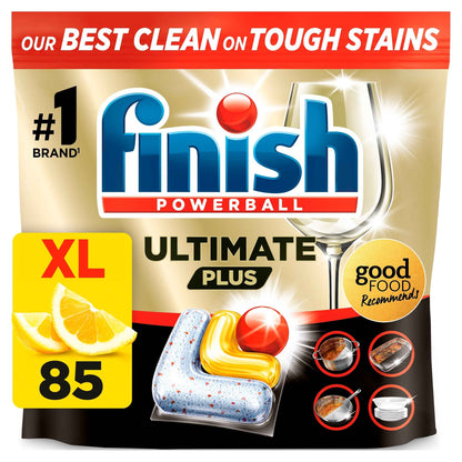 FINISH Ultimate Plus All In One Lemon 85s Dishwasher Tablets 1037g