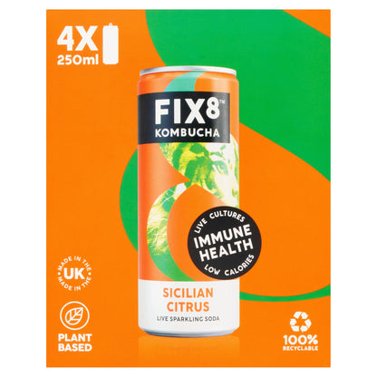 Fix8 Kombucha Sicilian Citrus 4 x 250ml — image 1