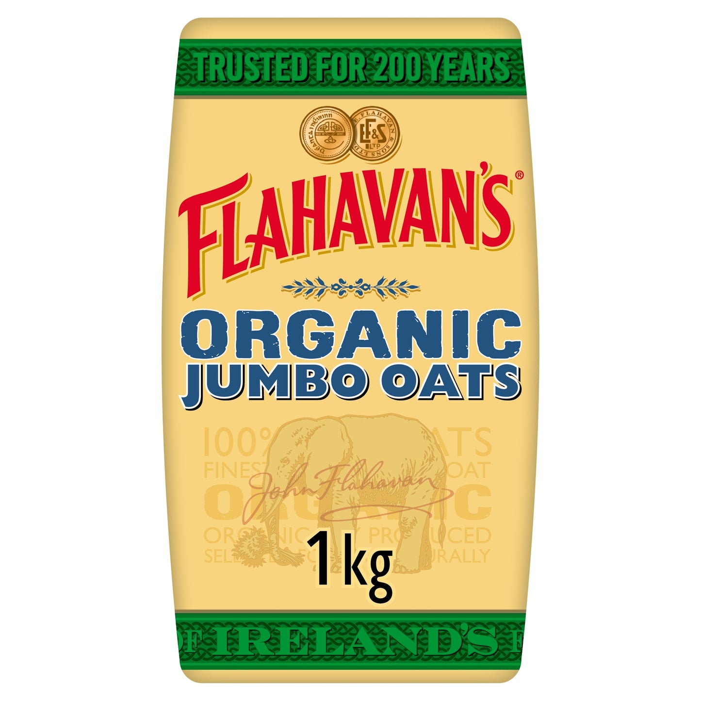 Flahavan's Irish Organic Jumbo Oats 1Kg — image 1