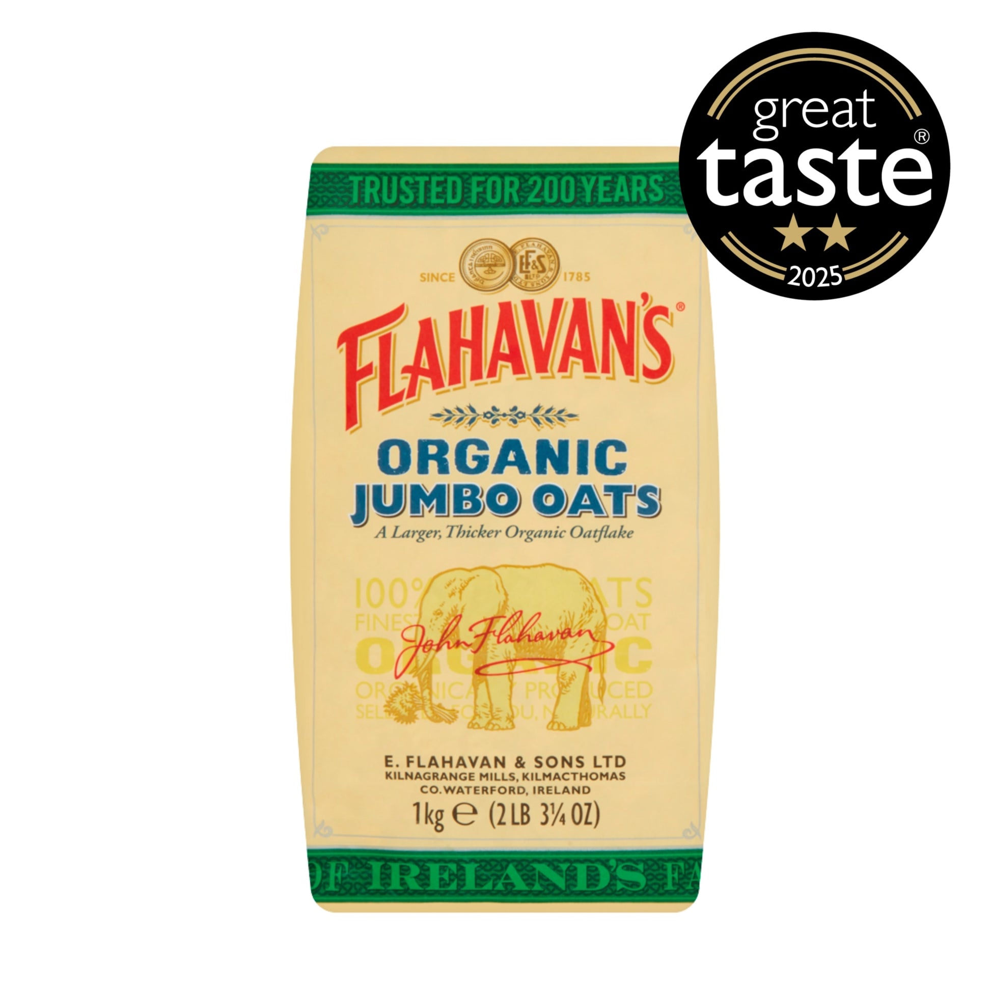 Flahavan's Irish Organic Jumbo Oats 1Kg — image 2