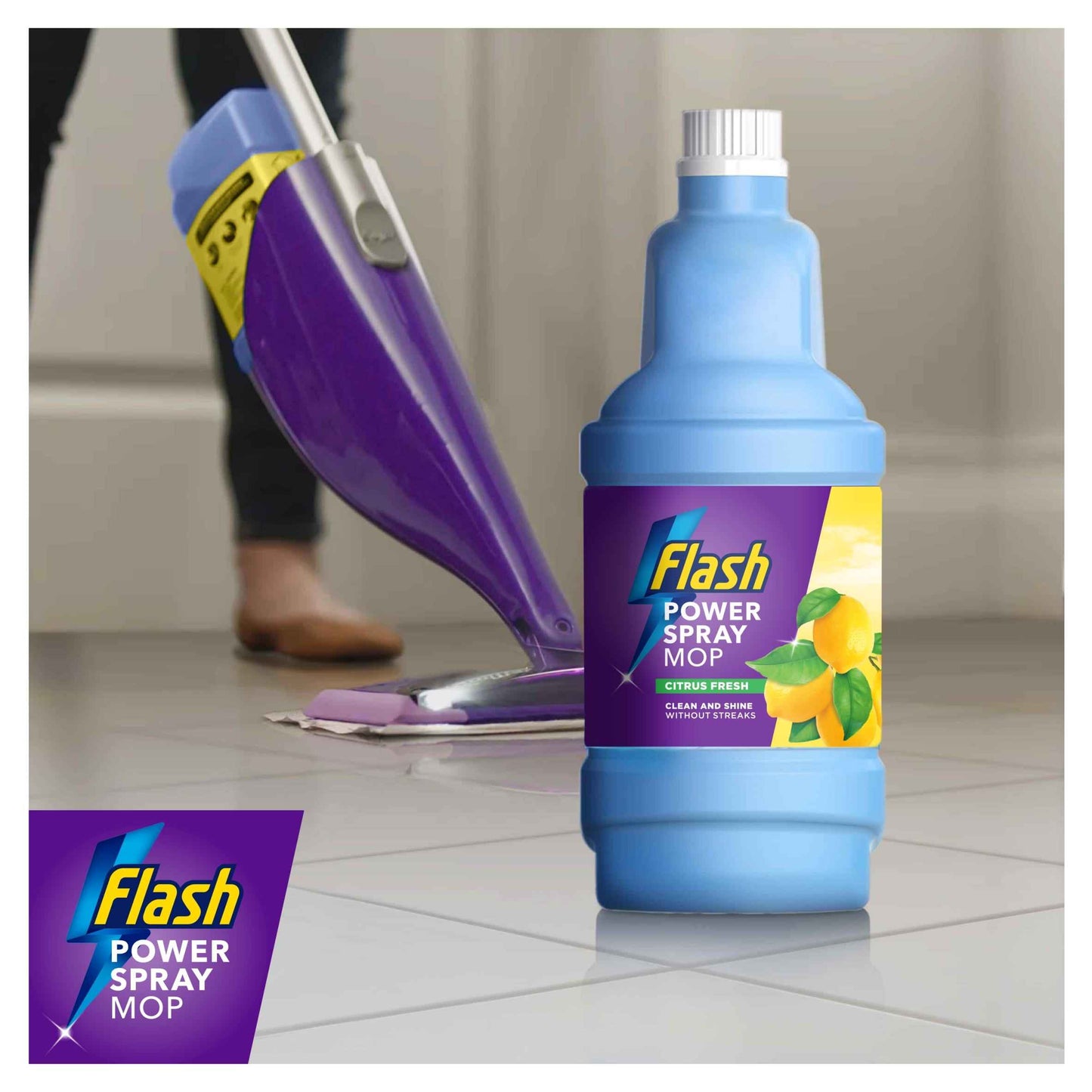 Flash Power Spray Mop Floor Cleaner Multi-surface Cleaning Liquid