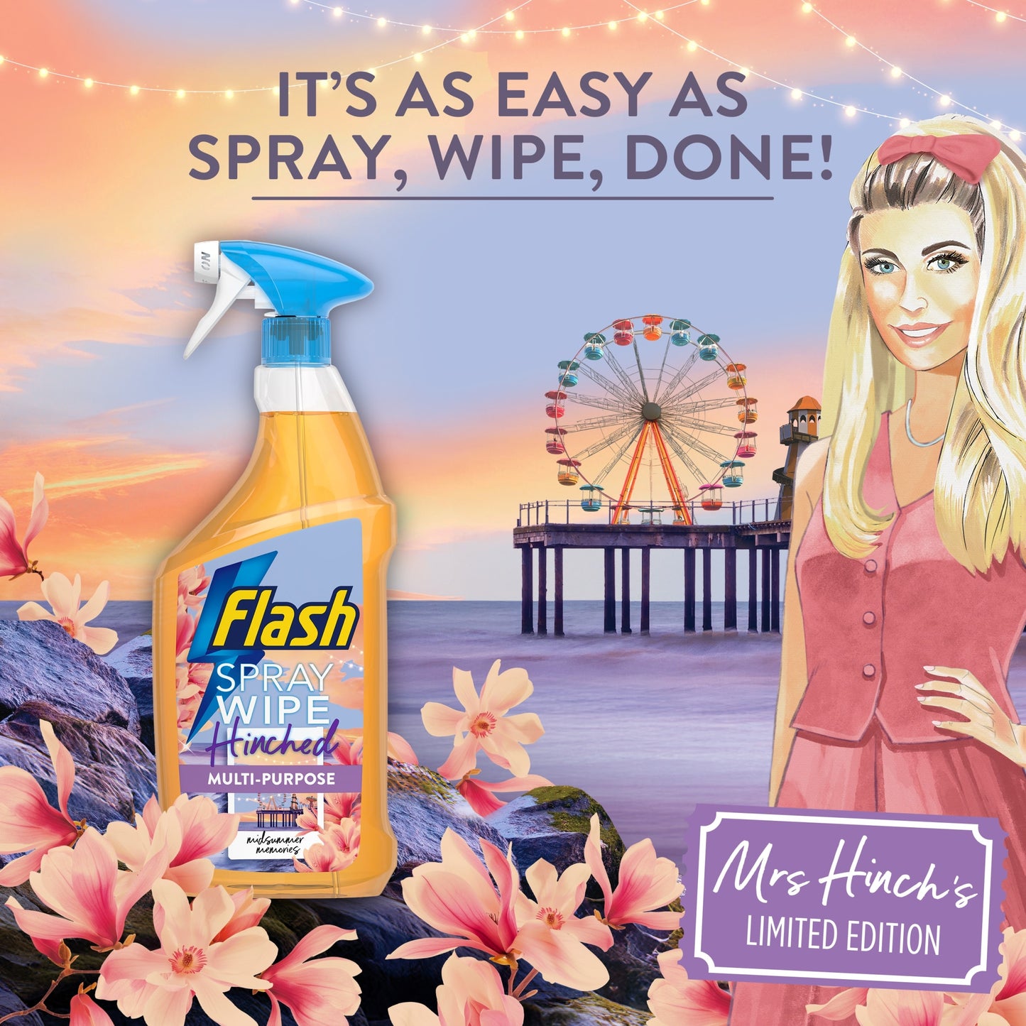 Flash Spray Wipe Hinched Multi-Purpose Mrs Hinch's Limited Edition Midsummer Memories 800ml — image 3