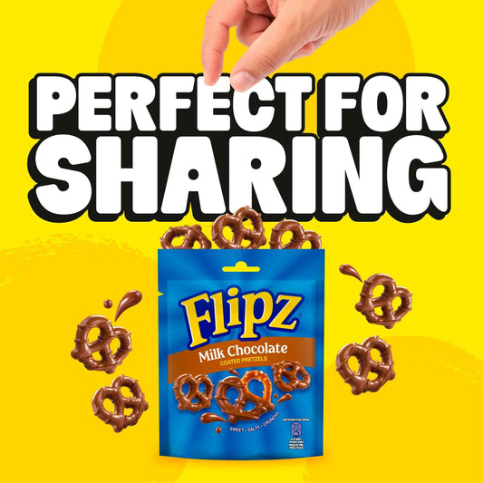 Flipz Milk Chocolate Coated Pretzels 90g