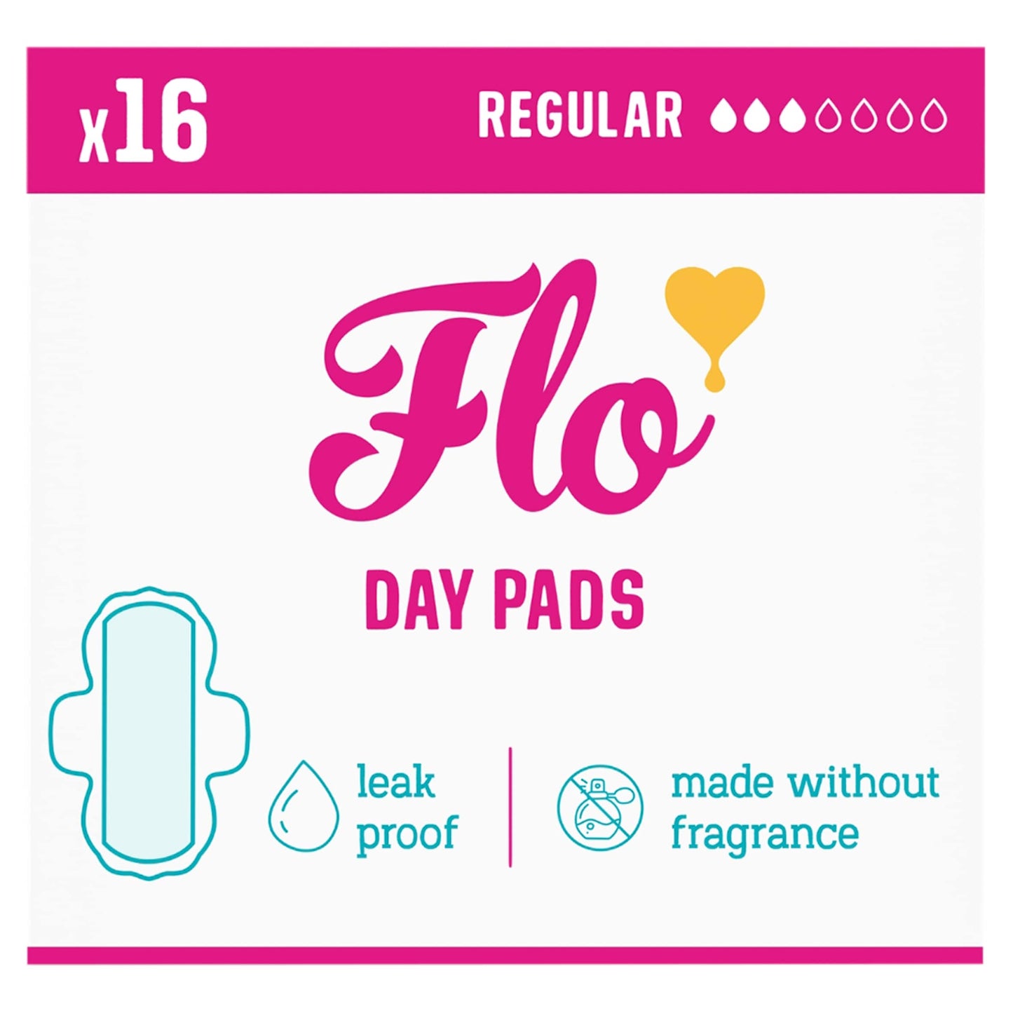 Flo Bamboo Day Period Pads with Wings 16 Pads — image 1