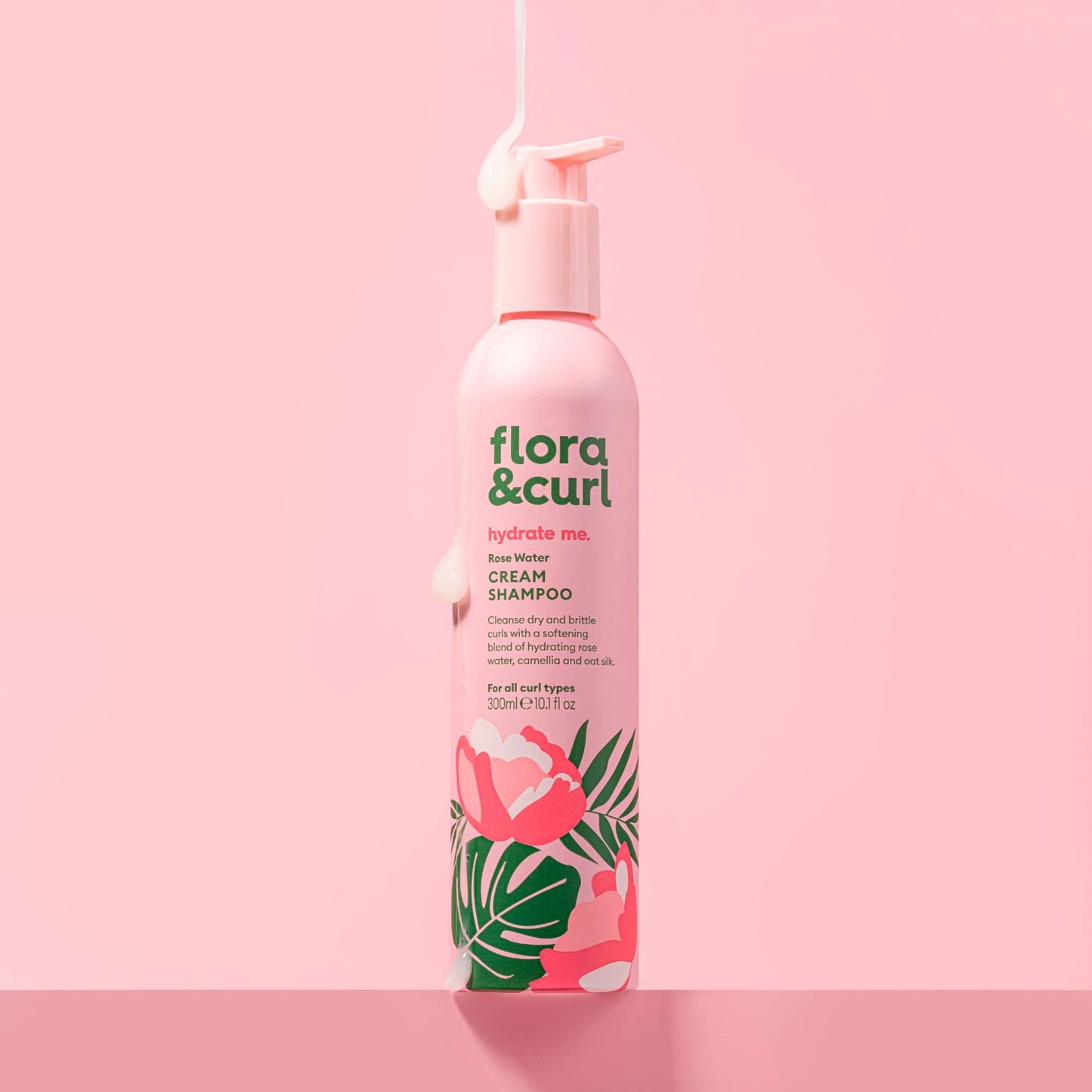 Flora & Curl Rose Water Cream Shampoo 300ml — image 3
