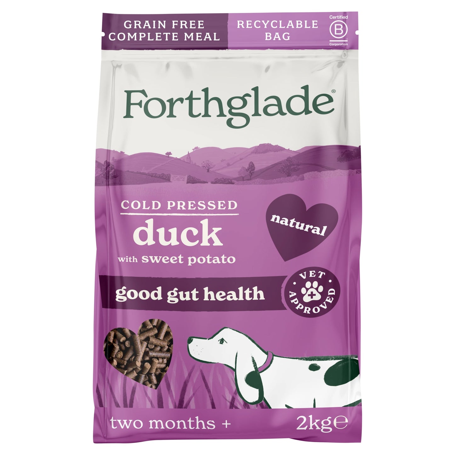 Forthglade Coldpressed Grain Free Duck dog Food 2kg — image 1
