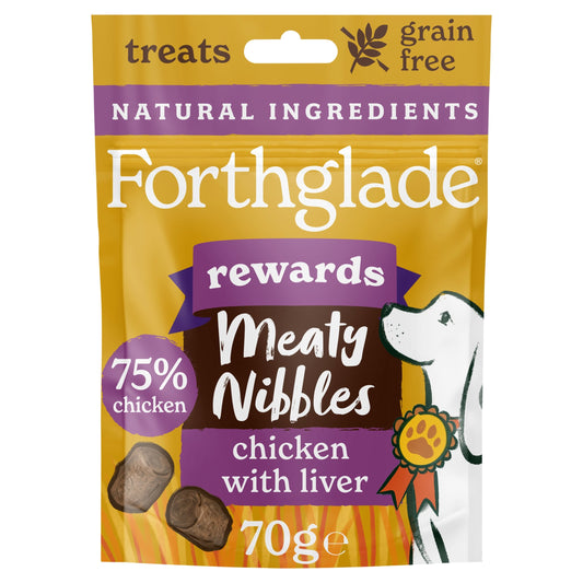 Forthglade Meaty Nibbles Chicken & Liver Dog Treats 70g — image 1