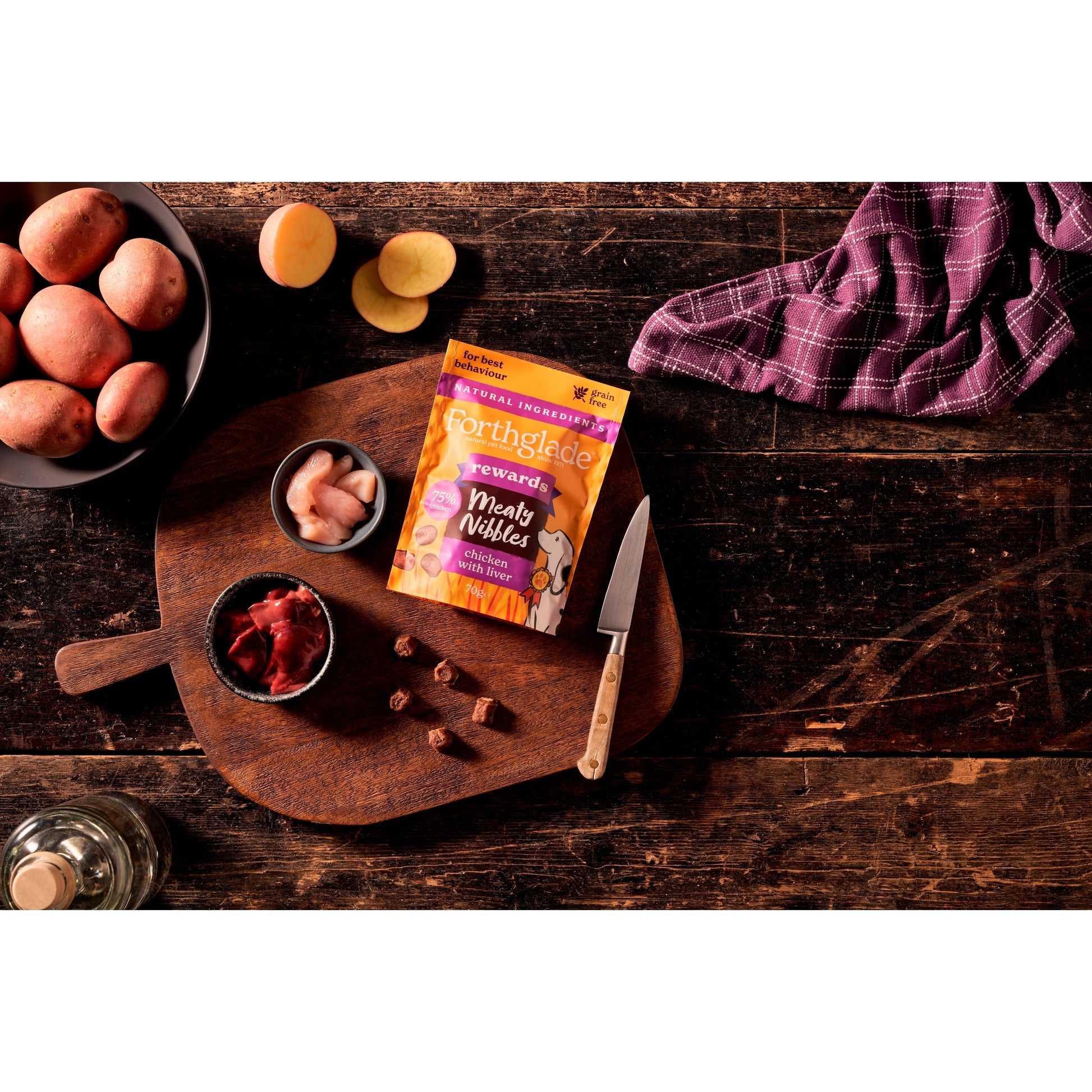 Forthglade Meaty Nibbles Chicken & Liver Dog Treats 70g — image 4