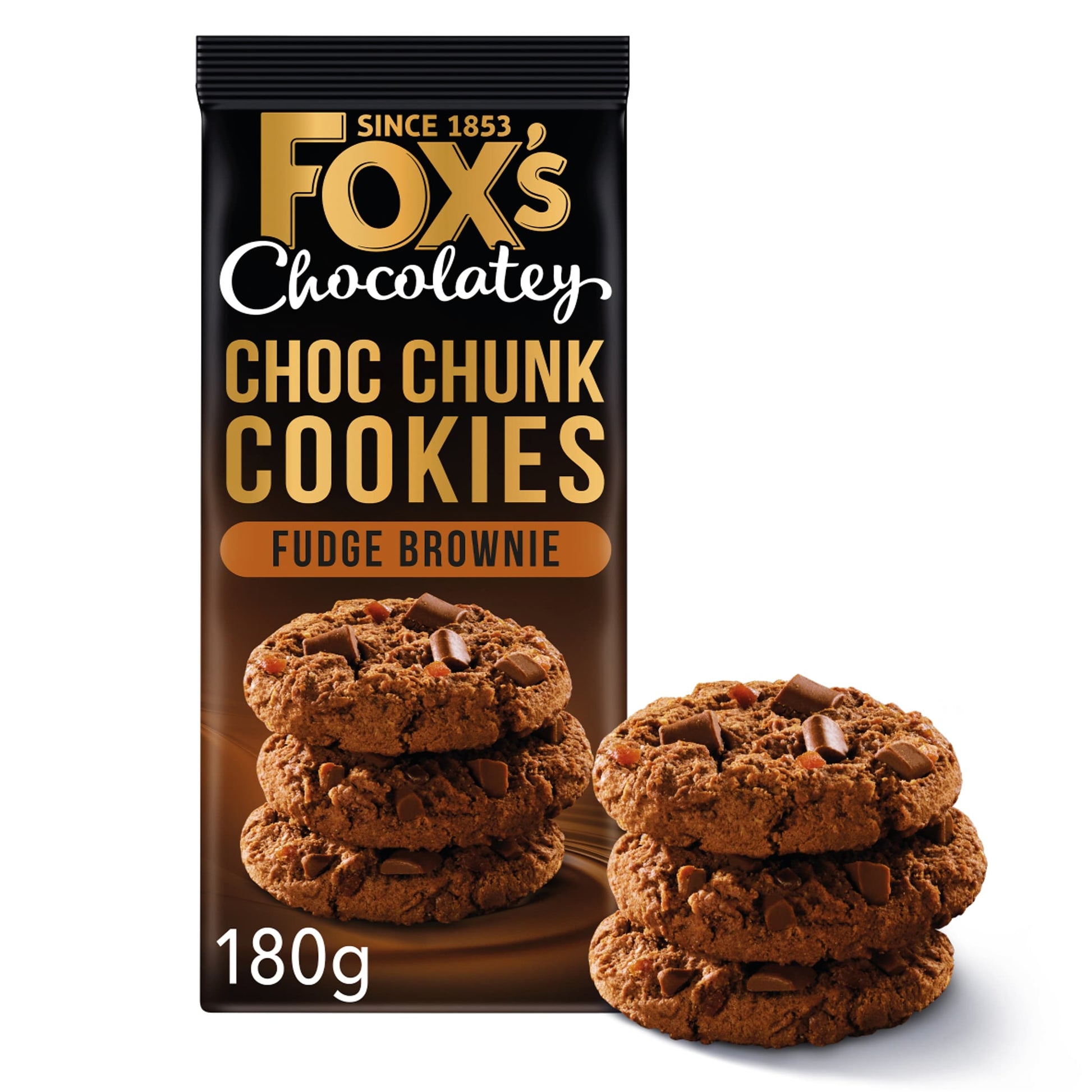 Fox's Chocolatey Choc Chunk Cookies Fudge Brownie 180g — image 1
