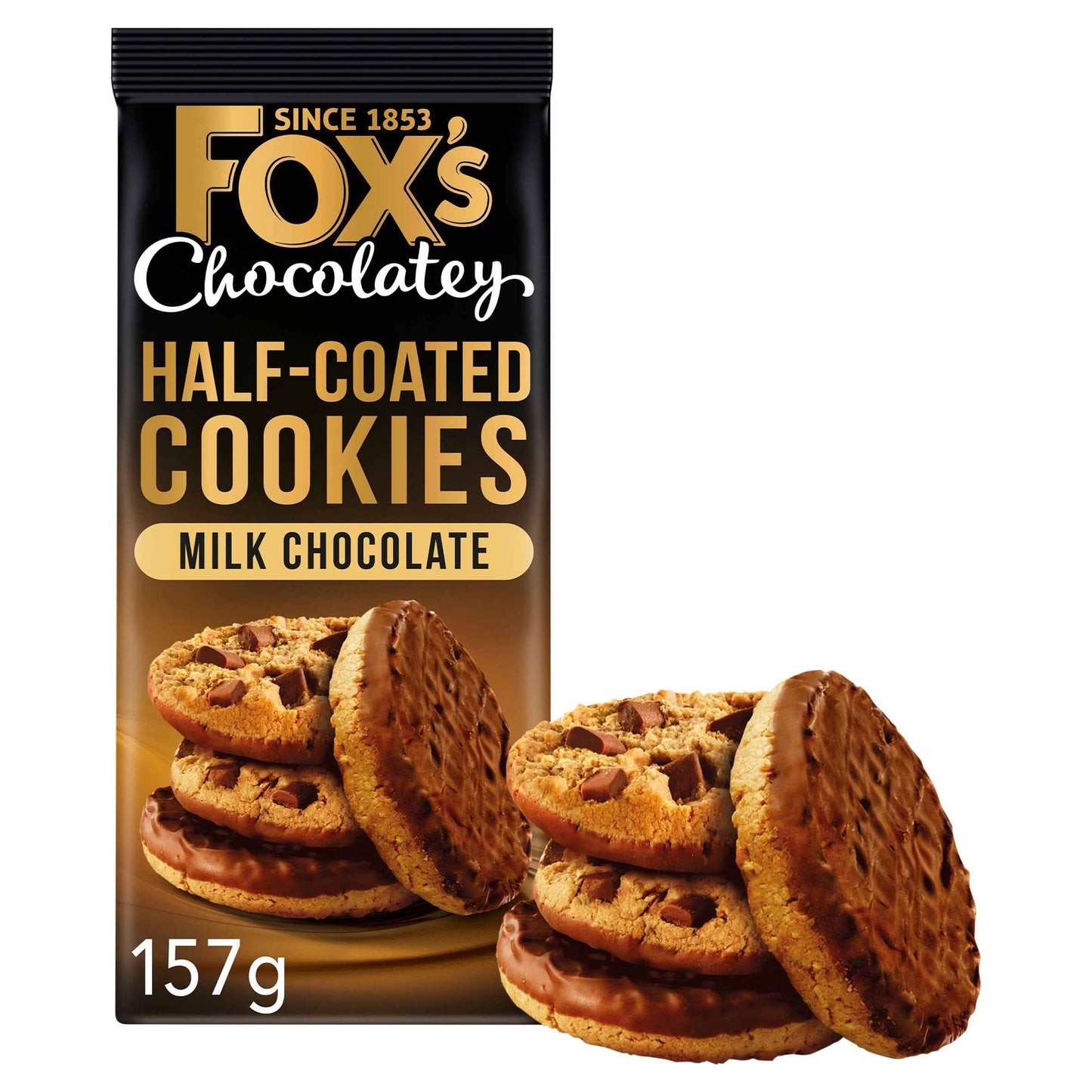 FOX'S Half-coated Milk Chocolate Cookies 157g